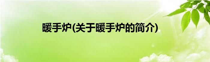 暖手炉(关于暖手炉的简介)